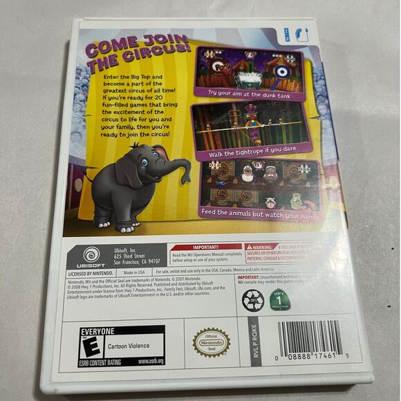 UBI Soft Circus Games 20 Big Top Classics! For Nintendo Wii Complete in … - Picture 2 of 5